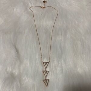 Stella & Dot Gold Triple Triangle Necklace